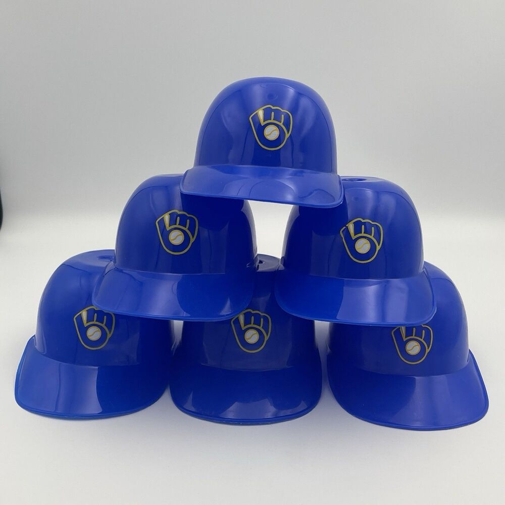 Vintage LAICH MLB Milwaukee Brewers 5.5" Mini Ice Cream Sundae Helmet Bowl LOT